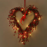 Maxbell Creative Heart Wreath Adornment Garland for Living Room Home Decoration