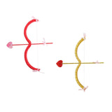 Maxbell Bow Arrow Bow and Arrow Toy Party Supply Fancy Dress for Wedding Cosplay red