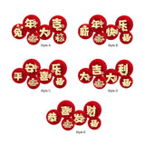 Maxbell 6Pcs Chinese Decoration Paper Flowers Fan New Year for Door Decoration Style A