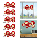Maxbell 6Pcs Chinese Decoration Paper Flowers Fan New Year for Door Decoration Style A
