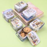 Maxbell 5x Cartoon Tin Plate Gift Box Small Tin Boxes for Travel Party Favors Decor