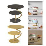 Maxbell Cupcake Dessert Stand Centerpieces Round Plate for Birthday Housewarming Black