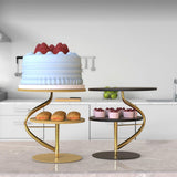 Maxbell Cupcake Dessert Stand Centerpieces Round Plate for Birthday Housewarming Black
