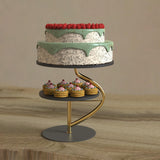 Maxbell Cupcake Dessert Stand Centerpieces Round Plate for Birthday Housewarming Black