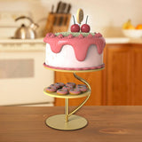 Maxbell Cupcake Dessert Stand Centerpieces Round Plate for Birthday Housewarming Aureate
