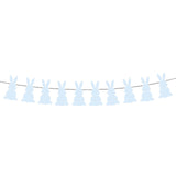 Maxbell Easter Bunny Banner Wall Hanging Decorations Bunting for Outdoor Party Blue