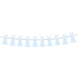 Maxbell Easter Bunny Banner Wall Hanging Decorations Bunting for Outdoor Party Blue