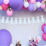 Maxbell Easter Bunny Banner Wall Hanging Decorations Bunting for Outdoor Party Blue