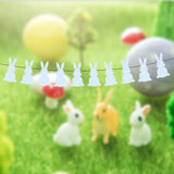Maxbell Easter Bunny Banner Wall Hanging Decorations Bunting for Outdoor Party Blue