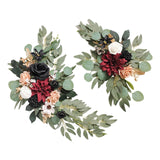 Maxbell 2x DIY Ornament Artificial Wreath Simulation Garland for Holiday Decorated style A