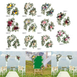 Maxbell 2x DIY Ornament Artificial Wreath Simulation Garland for Holiday Decorated style A
