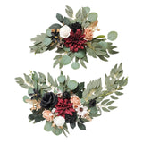 Maxbell 2x DIY Ornament Artificial Wreath Simulation Garland for Holiday Decorated style A