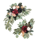 Maxbell 2x DIY Ornament Artificial Wreath Simulation Garland for Holiday Decorated style A