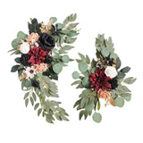 Maxbell 2x DIY Ornament Artificial Wreath Simulation Garland for Holiday Decorated style A