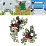 Maxbell 2x DIY Ornament Artificial Wreath Simulation Garland for Holiday Decorated style A
