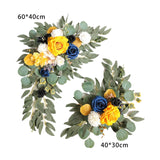 Maxbell 2x DIY Ornament Artificial Wreath Simulation Garland for Holiday Decorated style B