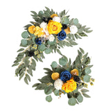 Maxbell 2x DIY Ornament Artificial Wreath Simulation Garland for Holiday Decorated style B