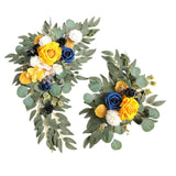 Maxbell 2x DIY Ornament Artificial Wreath Simulation Garland for Holiday Decorated style B