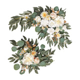 Maxbell 2x DIY Ornament Artificial Wreath Simulation Garland for Holiday Decorated style C