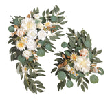 Maxbell 2x DIY Ornament Artificial Wreath Simulation Garland for Holiday Decorated style C