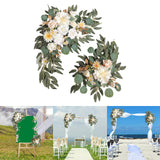 Maxbell 2x DIY Ornament Artificial Wreath Simulation Garland for Holiday Decorated style C