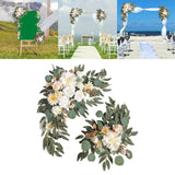 Maxbell 2x DIY Ornament Artificial Wreath Simulation Garland for Holiday Decorated style C