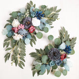 Maxbell 2x DIY Ornament Artificial Wreath Simulation Garland for Holiday Decorated style D