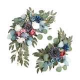 Maxbell 2x DIY Ornament Artificial Wreath Simulation Garland for Holiday Decorated style D