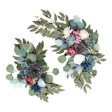 Maxbell 2x DIY Ornament Artificial Wreath Simulation Garland for Holiday Decorated style D