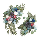 Maxbell 2x DIY Ornament Artificial Wreath Simulation Garland for Holiday Decorated style D