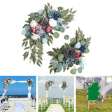 Maxbell 2x DIY Ornament Artificial Wreath Simulation Garland for Holiday Decorated style D