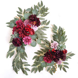 Maxbell 2x DIY Ornament Artificial Wreath Simulation Garland for Holiday Decorated style E