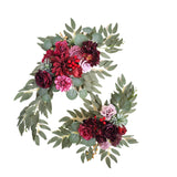 Maxbell 2x DIY Ornament Artificial Wreath Simulation Garland for Holiday Decorated style E