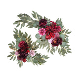 Maxbell 2x DIY Ornament Artificial Wreath Simulation Garland for Holiday Decorated style E