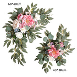 Maxbell 2x DIY Ornament Artificial Wreath Simulation Garland for Holiday Decorated style G