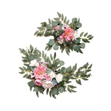 Maxbell 2x DIY Ornament Artificial Wreath Simulation Garland for Holiday Decorated style G
