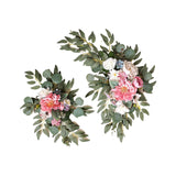 Maxbell 2x DIY Ornament Artificial Wreath Simulation Garland for Holiday Decorated style G