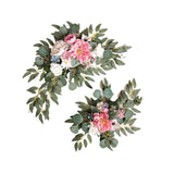 Maxbell 2x DIY Ornament Artificial Wreath Simulation Garland for Holiday Decorated style G