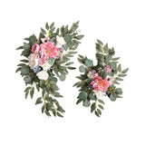 Maxbell 2x DIY Ornament Artificial Wreath Simulation Garland for Holiday Decorated style G