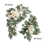 Maxbell 2x DIY Ornament Artificial Wreath Simulation Garland for Holiday Decorated style H