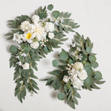 Maxbell 2x DIY Ornament Artificial Wreath Simulation Garland for Holiday Decorated style H