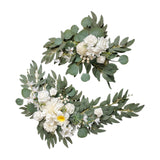 Maxbell 2x DIY Ornament Artificial Wreath Simulation Garland for Holiday Decorated style H