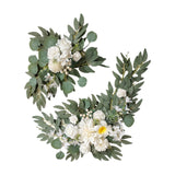 Maxbell 2x DIY Ornament Artificial Wreath Simulation Garland for Holiday Decorated style H