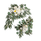 Maxbell 2x DIY Ornament Artificial Wreath Simulation Garland for Holiday Decorated style H