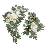 Maxbell 2x DIY Ornament Artificial Wreath Simulation Garland for Holiday Decorated style H