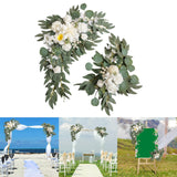 Maxbell 2x DIY Ornament Artificial Wreath Simulation Garland for Holiday Decorated style H