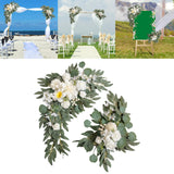 Maxbell 2x DIY Ornament Artificial Wreath Simulation Garland for Holiday Decorated style H