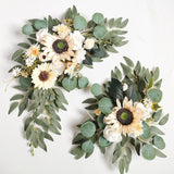 Maxbell 2x DIY Ornament Artificial Wreath Simulation Garland for Holiday Decorated style I