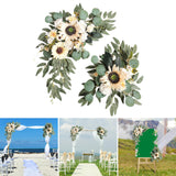 Maxbell 2x DIY Ornament Artificial Wreath Simulation Garland for Holiday Decorated style I