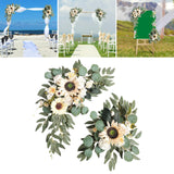 Maxbell 2x DIY Ornament Artificial Wreath Simulation Garland for Holiday Decorated style I